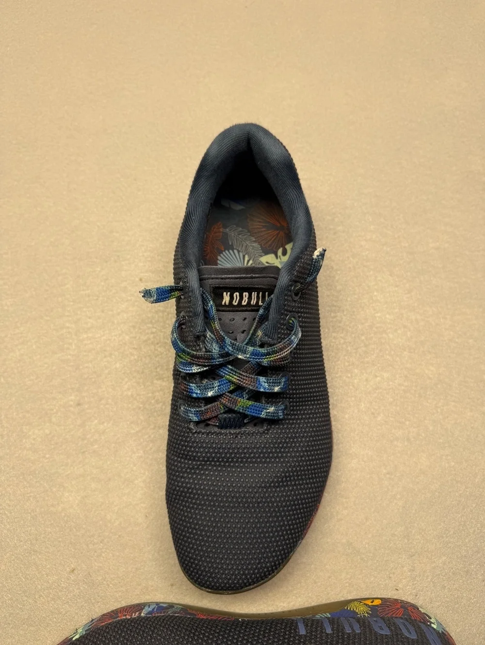 NOBULL Women's 8.5 Black Floral SuperFabric Trainer